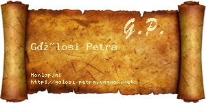Gálosi Petra névjegykártya