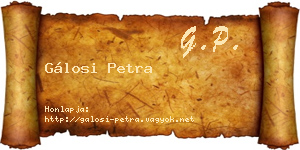 Gálosi Petra névjegykártya